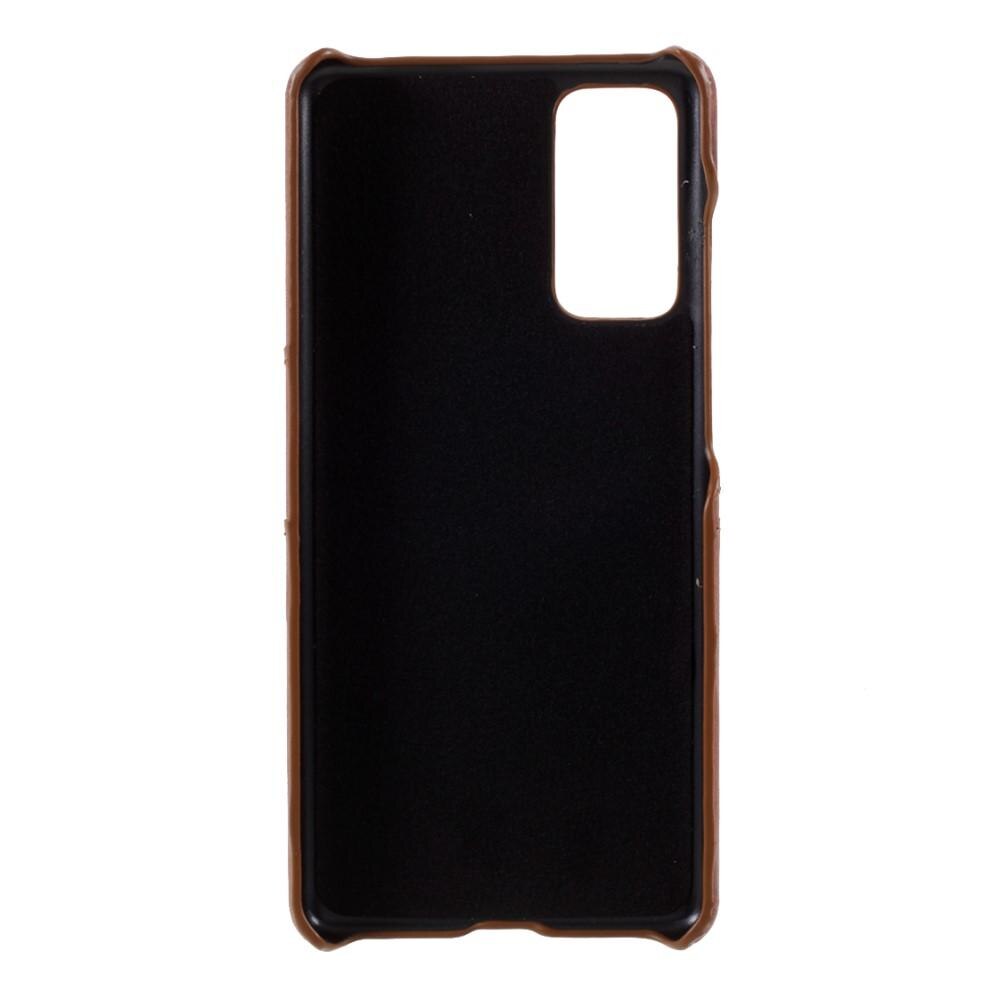 Card Slots Case Samsung Galaxy S20 FE Ruskea