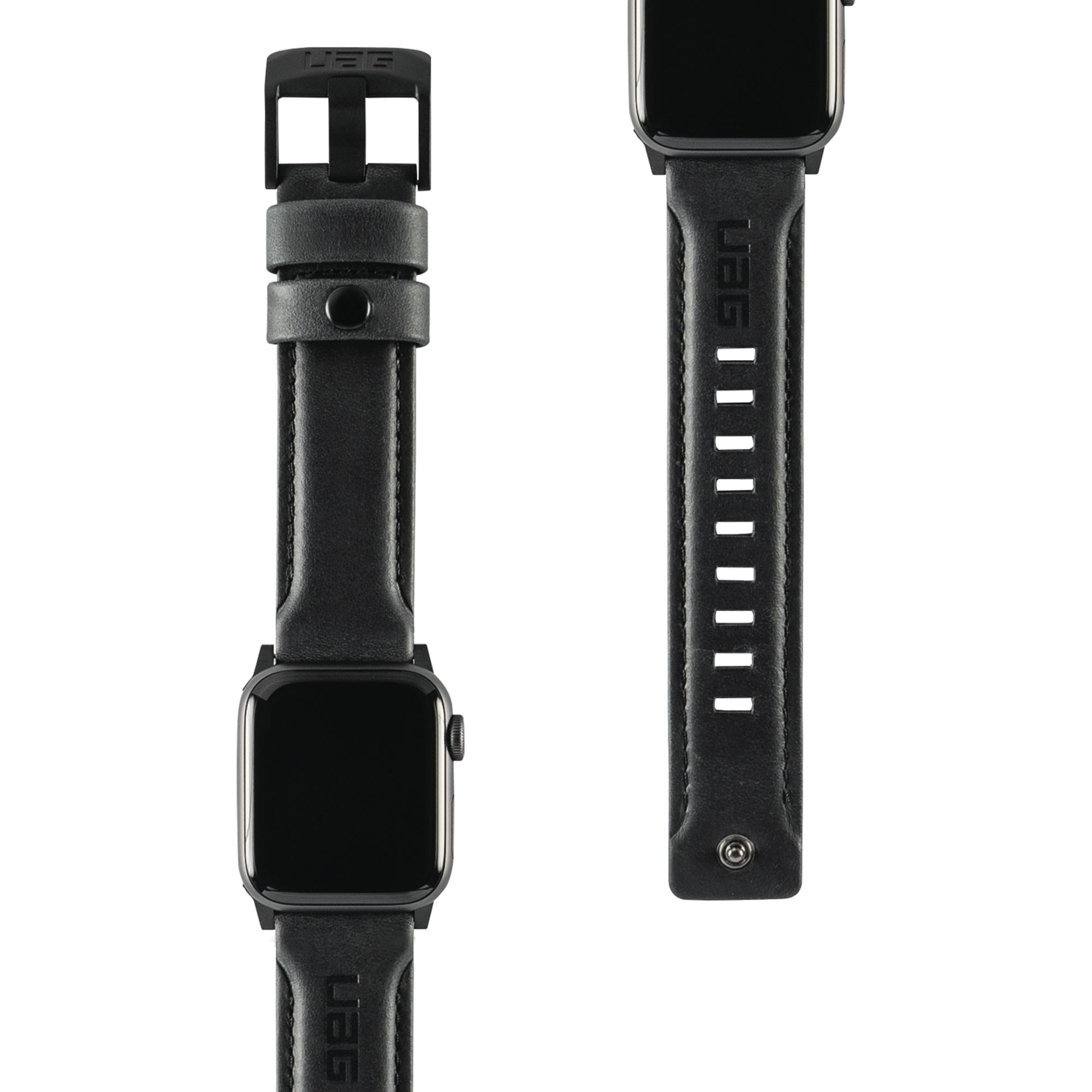 Leather Watch Strap Apple Watch 42/44/45 mm Black