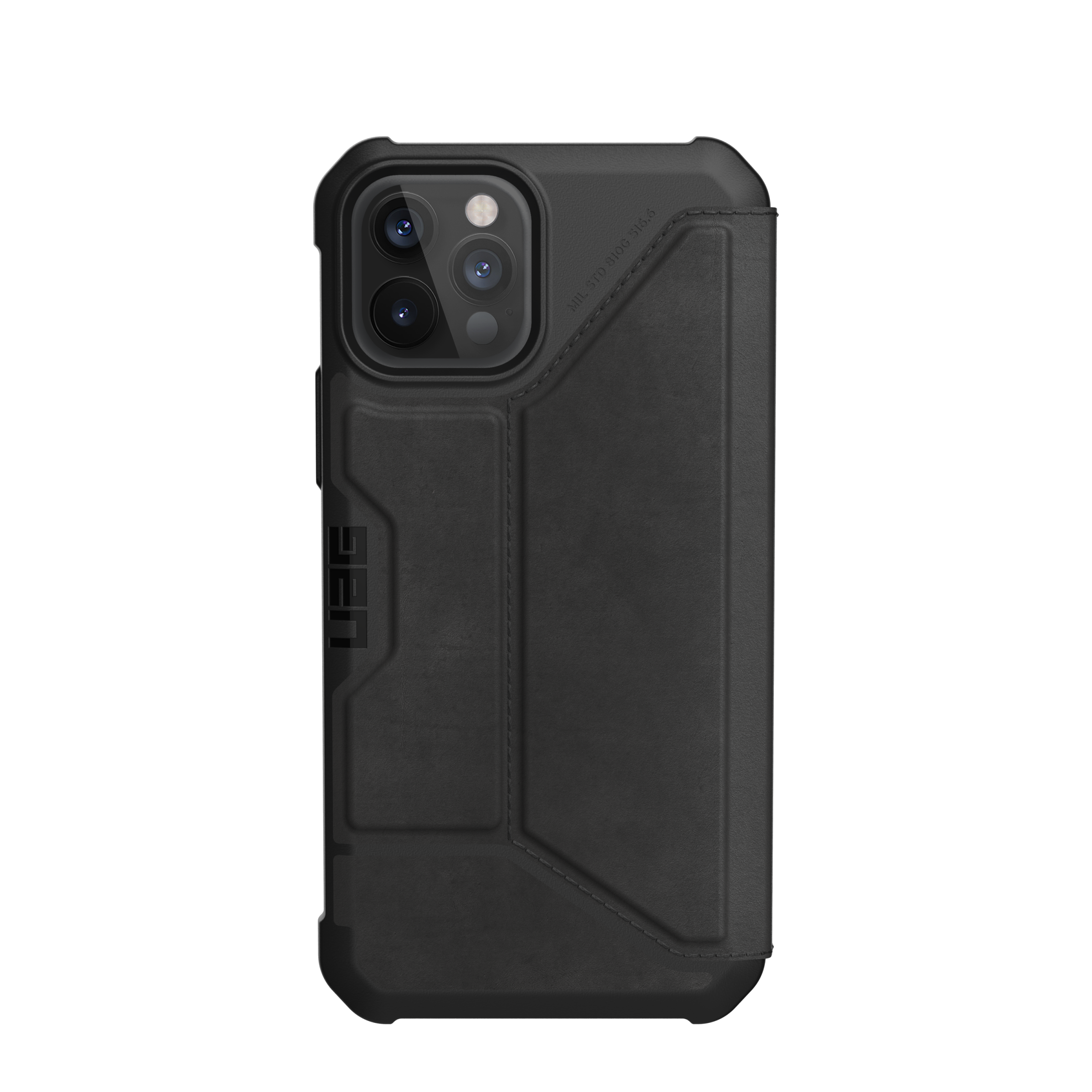 Metropolis Wallet Case iPhone 12/12 Pro Leather Black