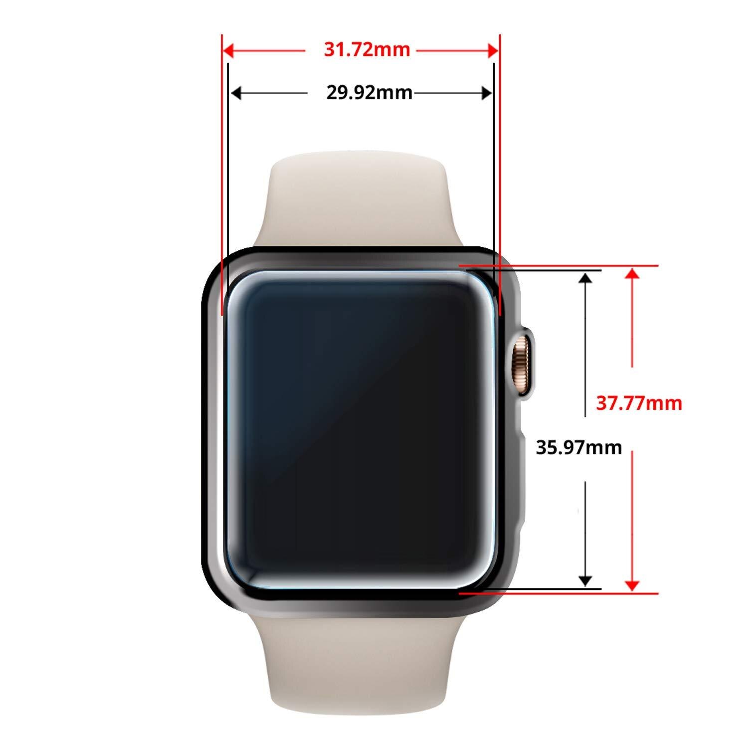 Dome Glass Screen Protector (2-pack) Apple Watch 44 mm Läpinäkyvä