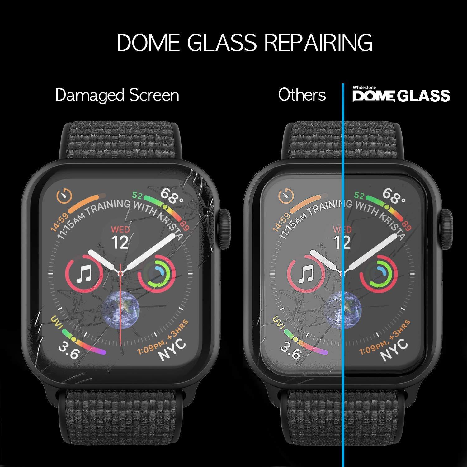 Dome Glass Screen Protector (2-pack) Apple Watch 44 mm Läpinäkyvä