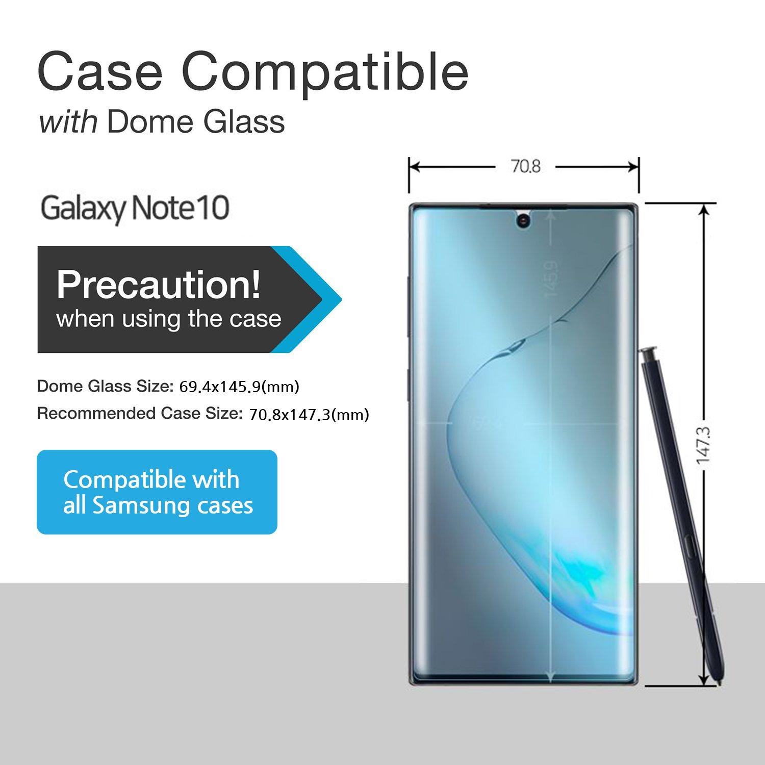 Dome Glass Screen Protector Samsung Galaxy Note 10 Läpinäkyvä