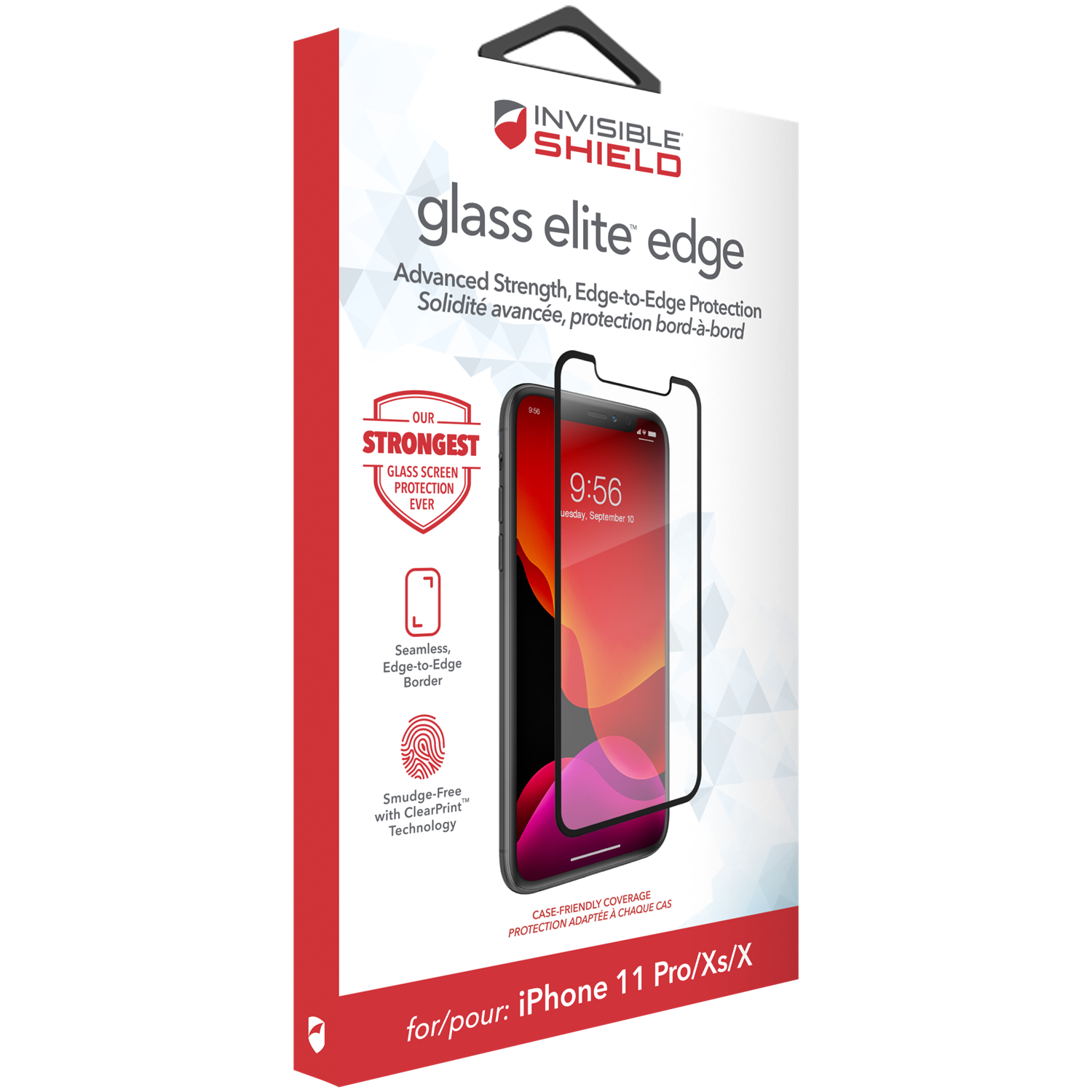 InvisibleShield Glass Elite iPhone X/XS Musta