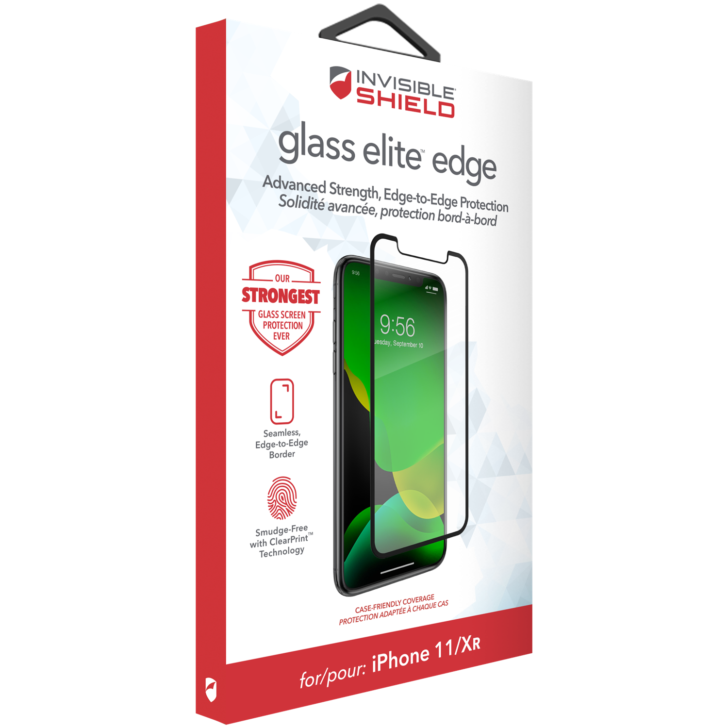 InvisibleShield Glass Elite Edge iPhone 11/XR Musta