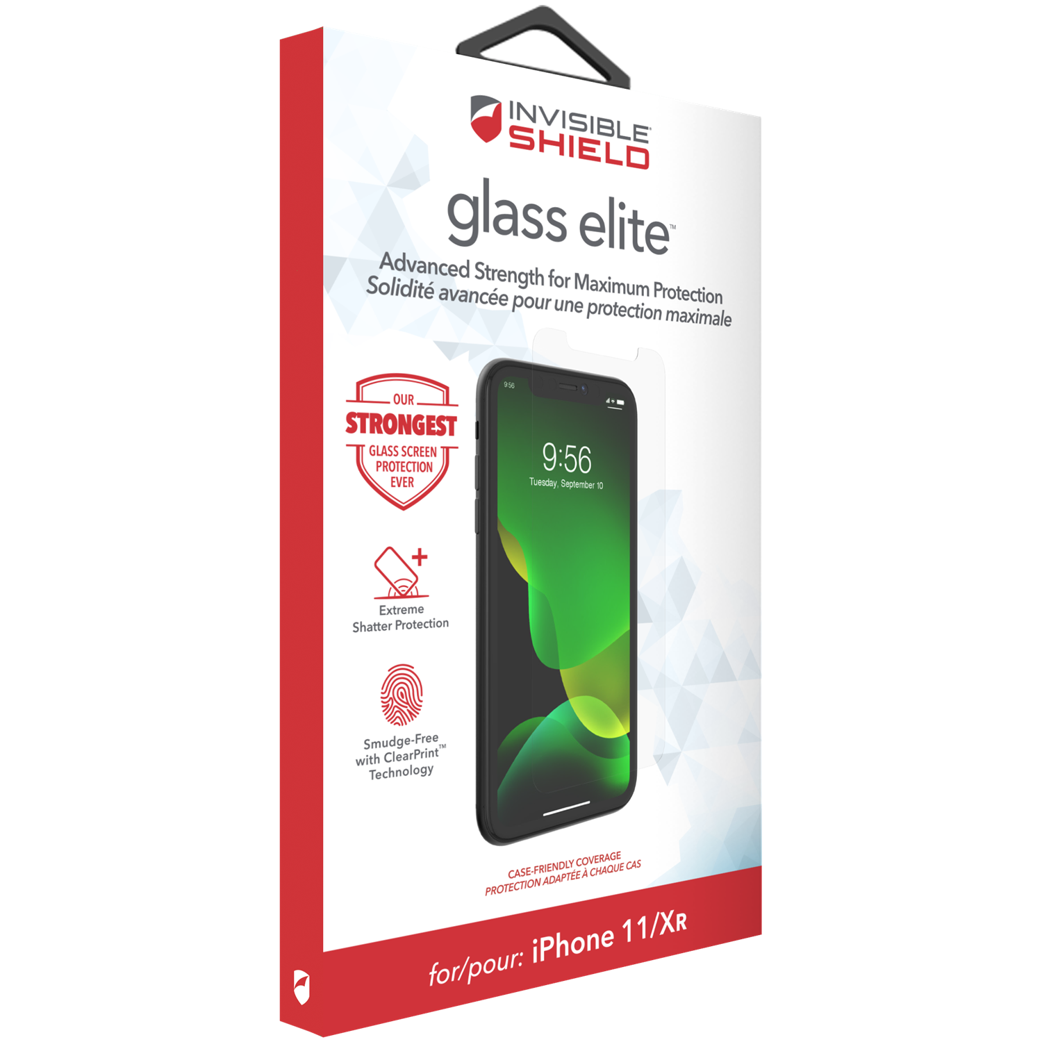 InvisibleShield Glass Elite iPhone 11/XR Läpinäkyvä
