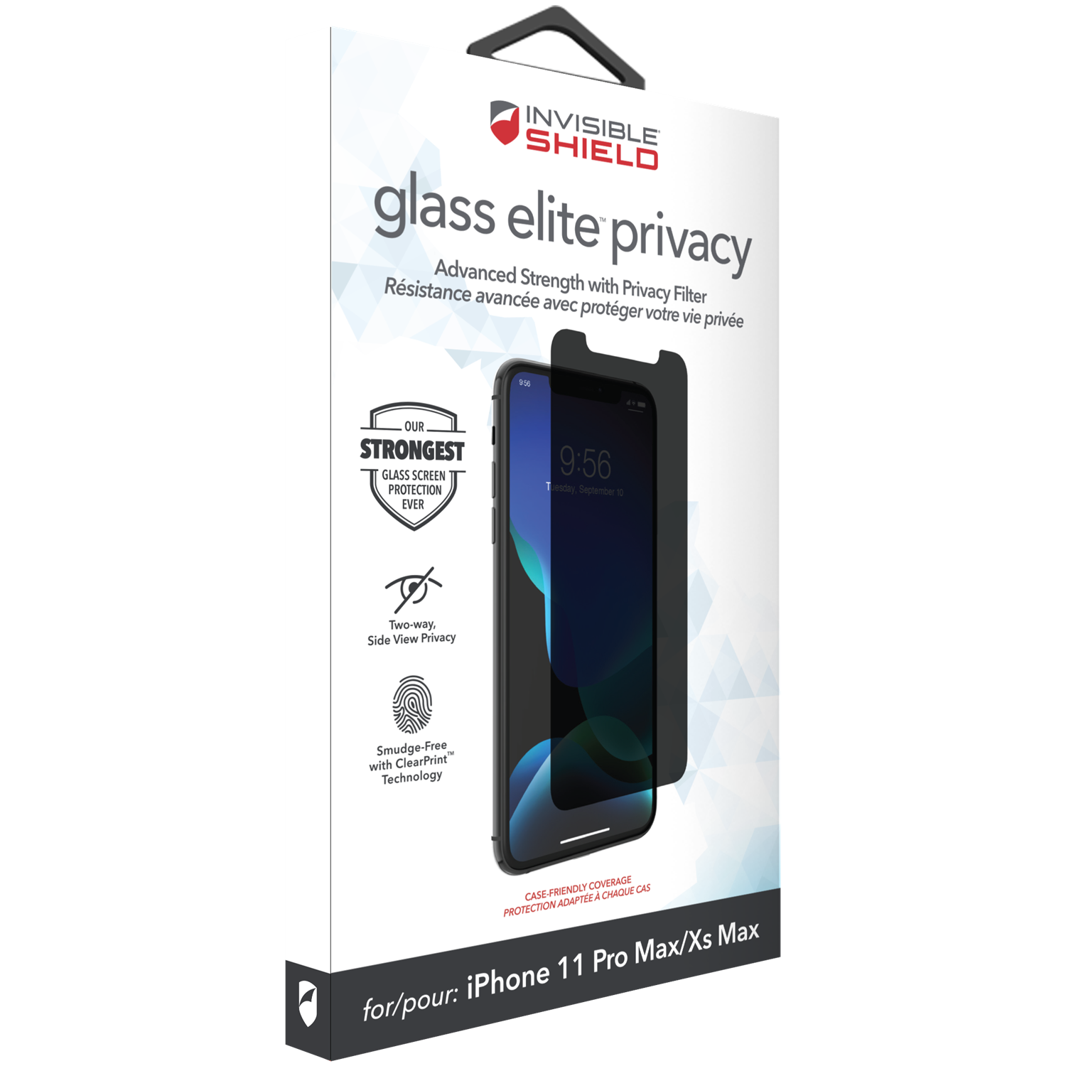 InvisibleShield Glass Elite Privacy iPhone 11 Pro Max/XS Max Läpinäkyvä